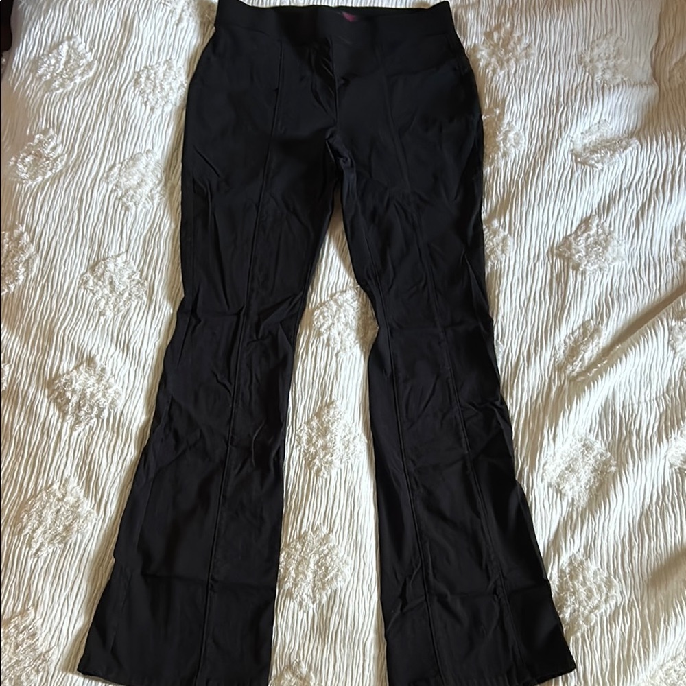 No Boundaries High Waisted Fitted Black Flared Pants, medium